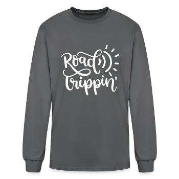 Road Trippin - Men's Long Sleeve T-Shirt - charcoal - Front