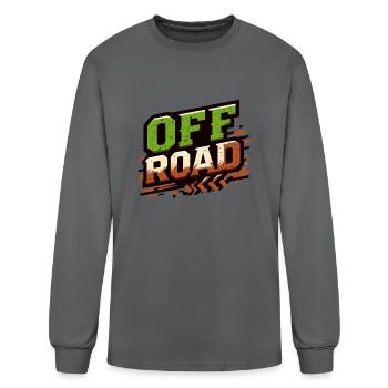 Dirty offroad logo text - Men's Long Sleeve T-Shirt - charcoal - Front