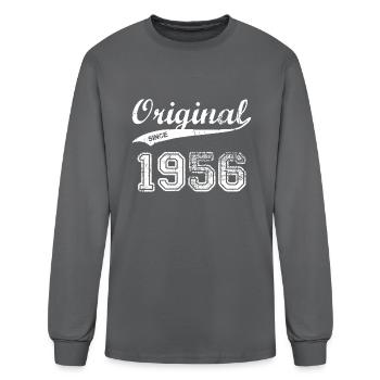1956 - Men's Long Sleeve T-Shirt - charcoal - Front