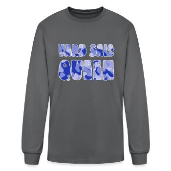Yard Sale Queen blue camo - Men's Long Sleeve T-Shirt - charcoal - Front
