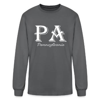 Pennsylvania State - Men's Long Sleeve T-Shirt - charcoal - Front