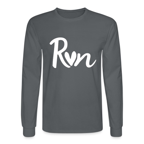 RUN (heart) - Men's Long Sleeve T-Shirt