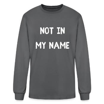 Pas en mon nom. Protester contre l’injustice - T-shirt à manches longues Homme - gris - Devant