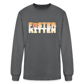 Foster kitten - Men's Long Sleeve T-Shirt - charcoal - Front