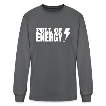 Full Of Energy - Men's Long Sleeve T-Shirt - charcoal - Front