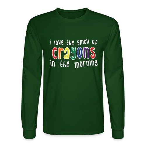 Crayons dark - Men's Long Sleeve T-Shirt
