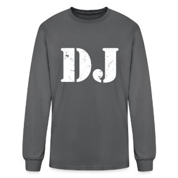 Dj Funny Electronic Dance Music Djing - Men's Long Sleeve T-Shirt - charcoal - Front