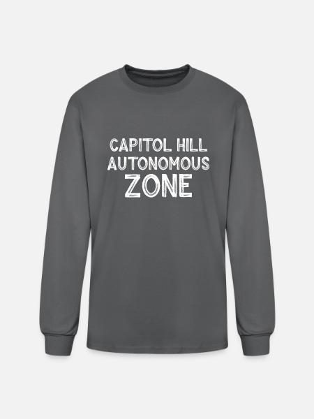 Capitol Hill Autonomous Zone - Men's Long Sleeve T-Shirt - charcoal
