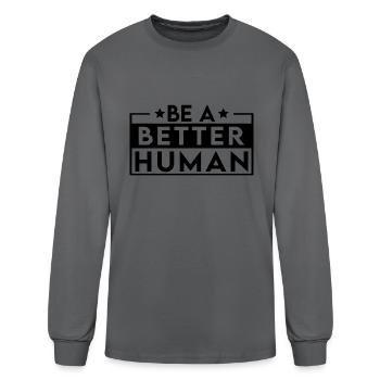 uploaded - Men's Long Sleeve T-Shirt - charcoal - Front
