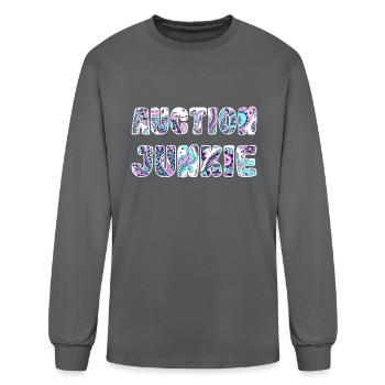 Auction Junkie paisley - Men's Long Sleeve T-Shirt - charcoal - Front