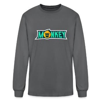Monkey G - Men's Long Sleeve T-Shirt - charcoal - Front