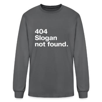 404 Slogan Not Found - Men's Long Sleeve T-Shirt - charcoal - Front