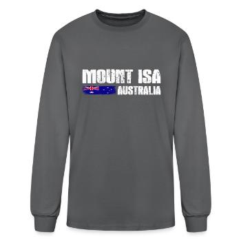 Mount Isa Queensland Australia - Men's Long Sleeve T-Shirt - charcoal - Front
