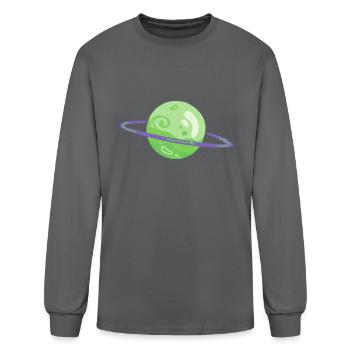 PLANET - Men's Long Sleeve T-Shirt - charcoal - Front