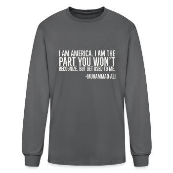 I Am America The part you won t recognize Muhammad - Men's Long Sleeve T-Shirt - charcoal - Front