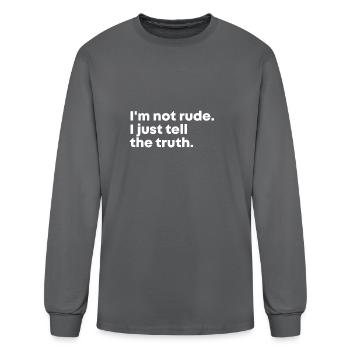 Rude Truth - Men's Long Sleeve T-Shirt - charcoal - Front