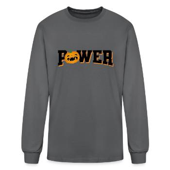 Power - Men's Long Sleeve T-Shirt - charcoal - Front