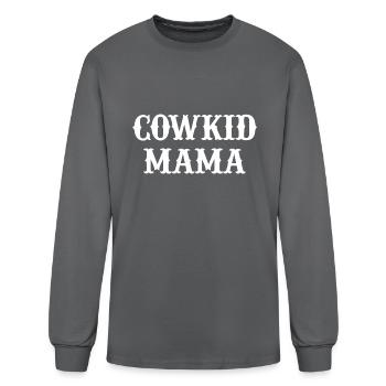 Cowkid Mama - Men's Long Sleeve T-Shirt - charcoal - Front