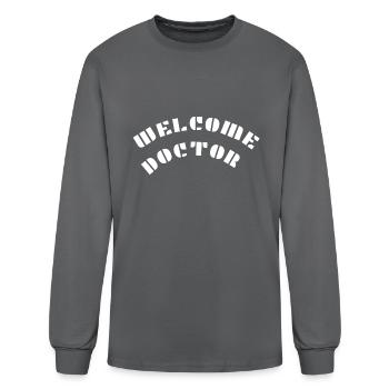 Médecin de bienvenue - T-shirt à manches longues Homme - gris - Devant