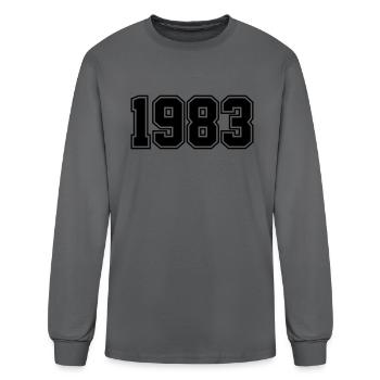 1983 | Year of Birth | Birth Year | Birthday - Men's Long Sleeve T-Shirt - charcoal - Front