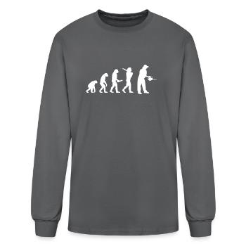 farming - Men's Long Sleeve T-Shirt - charcoal - Front