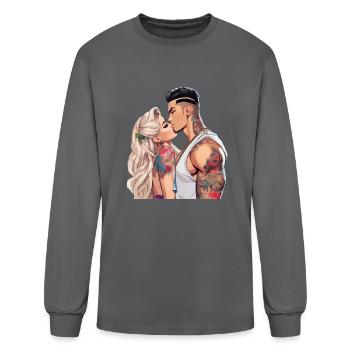Pure Romance - Men's Long Sleeve T-Shirt - charcoal - Front