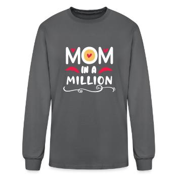 Mom in a million - Men's Long Sleeve T-Shirt - charcoal - Front