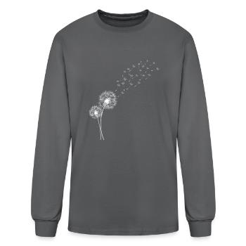 dandelion - Men's Long Sleeve T-Shirt - charcoal - Front