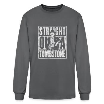 Straight Outta Tombstone - Men's Long Sleeve T-Shirt - charcoal - Front