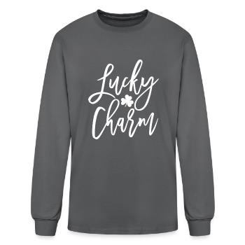 Lucky Charm - Men's Long Sleeve T-Shirt - charcoal - Front