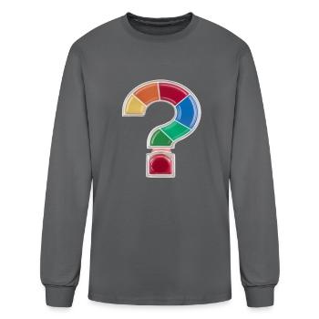 Question Mark - Men's Long Sleeve T-Shirt - charcoal - Front