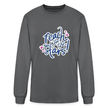 Reach for the stars - Men's Long Sleeve T-Shirt - charcoal - Front