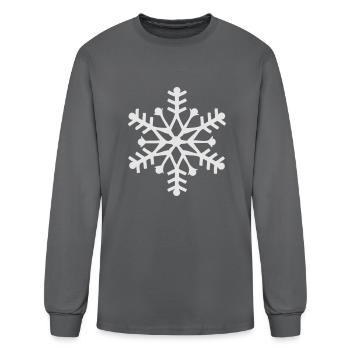 SnowFlake - Men's Long Sleeve T-Shirt - charcoal - Front