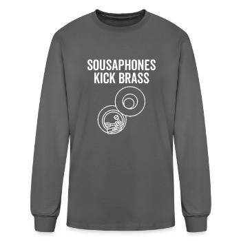 Sousaphones Kick Brass - Men's Long Sleeve T-Shirt - charcoal - Front