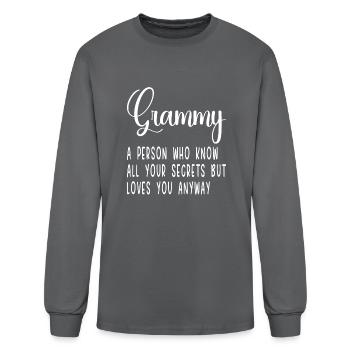 Grammy A Person - Men's Long Sleeve T-Shirt - charcoal - Front