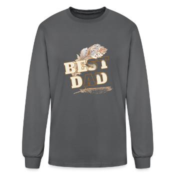 Best dad - Men's Long Sleeve T-Shirt - charcoal - Front