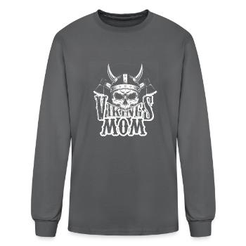 Viking Mother Mom Scandinavian Woman Nordic - Men's Long Sleeve T-Shirt - charcoal - Front