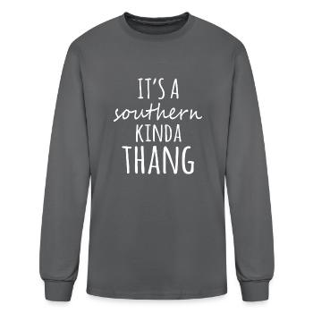 It s A Southern Kinda Thang - Men's Long Sleeve T-Shirt - charcoal - Front