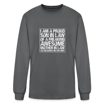AWESOME MOTHER IN LOW - Men's Long Sleeve T-Shirt - charcoal - Front