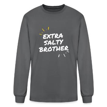 Extra Salty Brother - Men's Long Sleeve T-Shirt - charcoal - Front