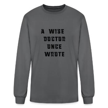 Wise doctor - Men's Long Sleeve T-Shirt - charcoal - Front