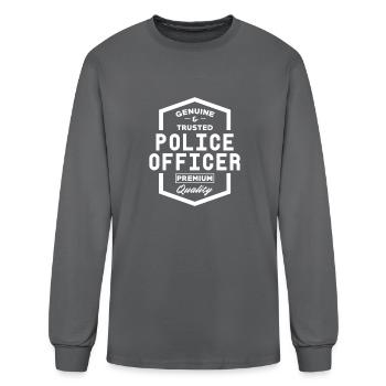 Trusted Police Officer - Men's Long Sleeve T-Shirt - charcoal - Front