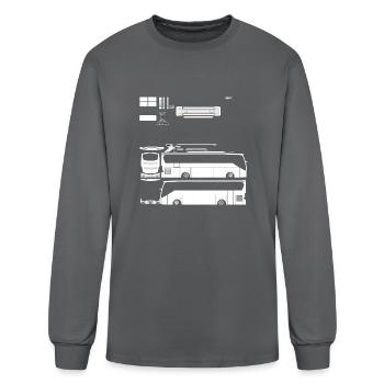 Bus Simulator - Men's Long Sleeve T-Shirt - charcoal - Front