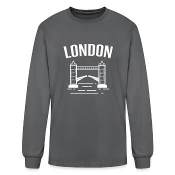 London Bridge - Men's Long Sleeve T-Shirt - charcoal - Front