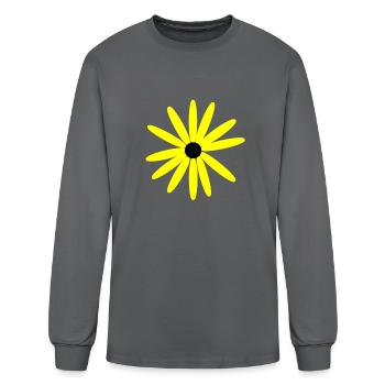 Yellow Black eyed Susan - Men's Long Sleeve T-Shirt - charcoal - Front