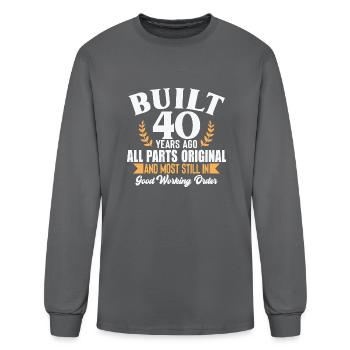 Built 40 Years Ago... - Men's Long Sleeve T-Shirt - charcoal - Front