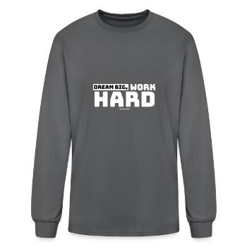 Dream and Achieve - Men's Long Sleeve T-Shirt - charcoal - Front