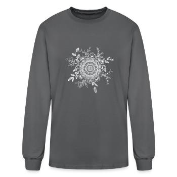 Decoration and flowers - Men's Long Sleeve T-Shirt - charcoal - Front