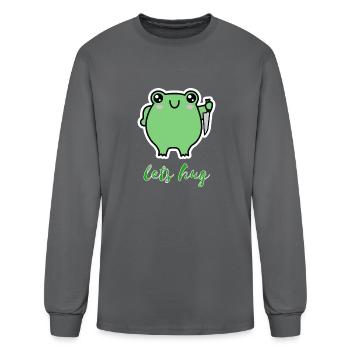 Lets Hug - Men's Long Sleeve T-Shirt - charcoal - Front