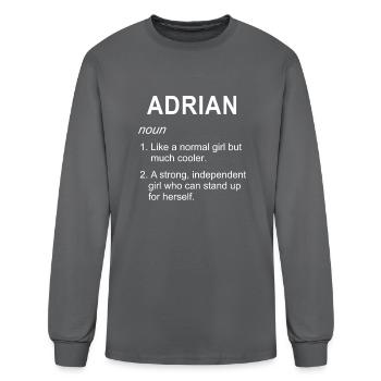 Adrian Name Girl Like A Normal Girl But Much Coole - Men's Long Sleeve T-Shirt - charcoal - Front